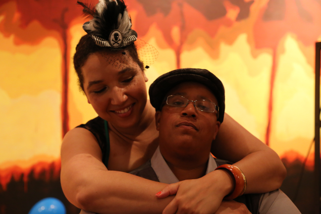 Alana (l) and Mac at Mac’s 40th birthday celebration.